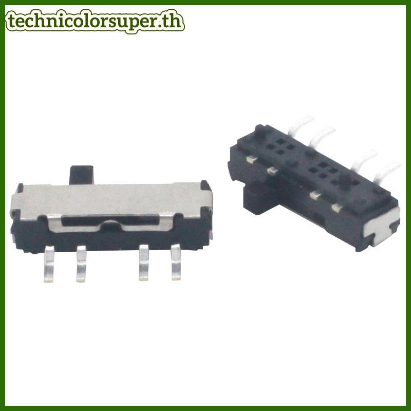 Technicolorsuper 10 ชิ้น 4 ขา Mini Slide Switch On-OFF 3Position Micro Slide Toggle Switch สวิตช์สไล