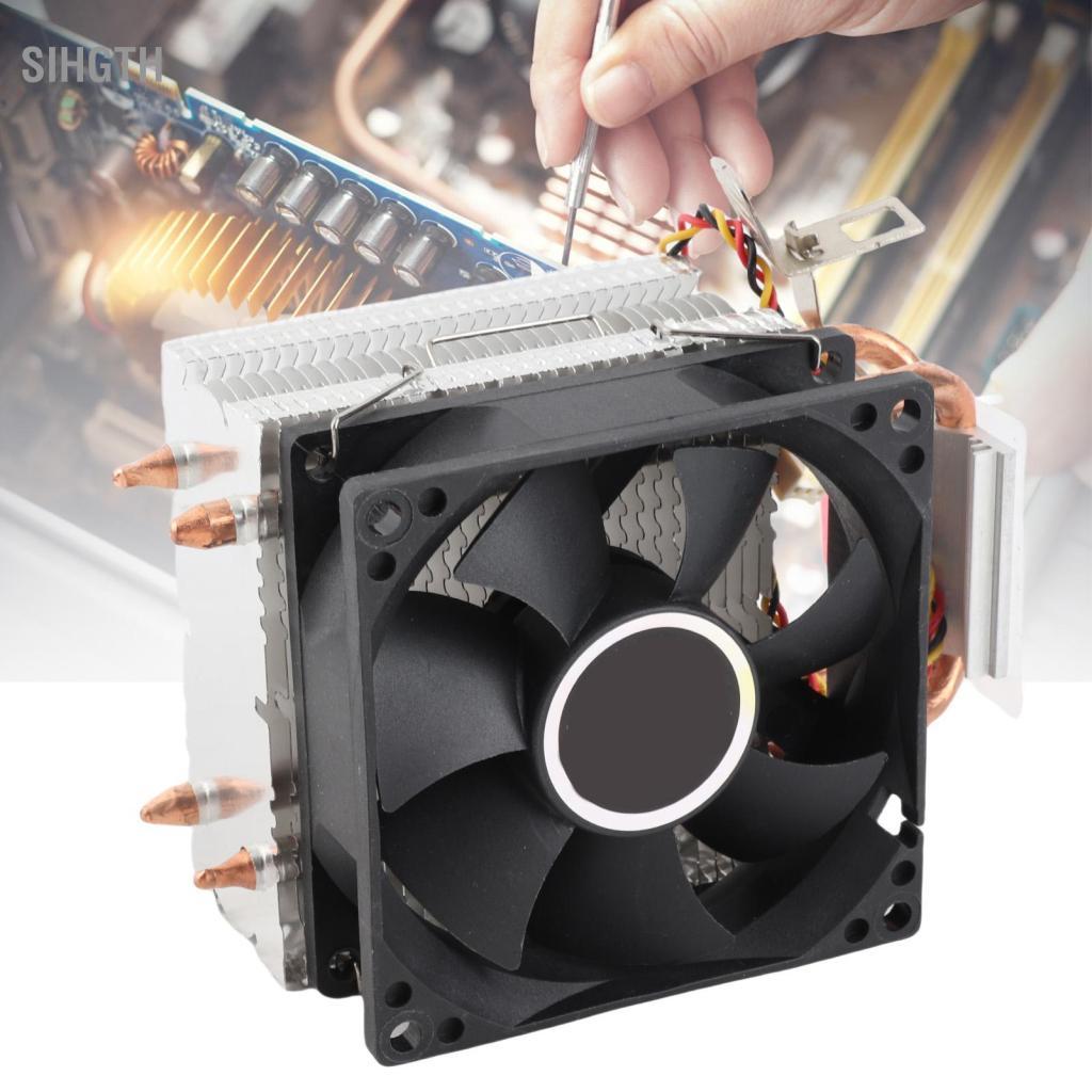 Sihgth PC CPU Cooler พัดลมเงียบเดี่ยว 2 ท่อทองแดงเคสคอมพิวเตอร์