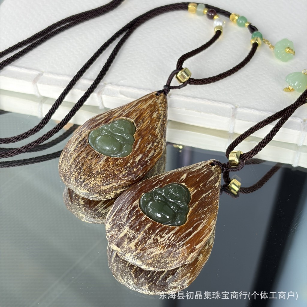 เวียดนาม Nha Trang Shen ฝังสร้อยคอพระพุทธรูปธรรมชาติ FG58