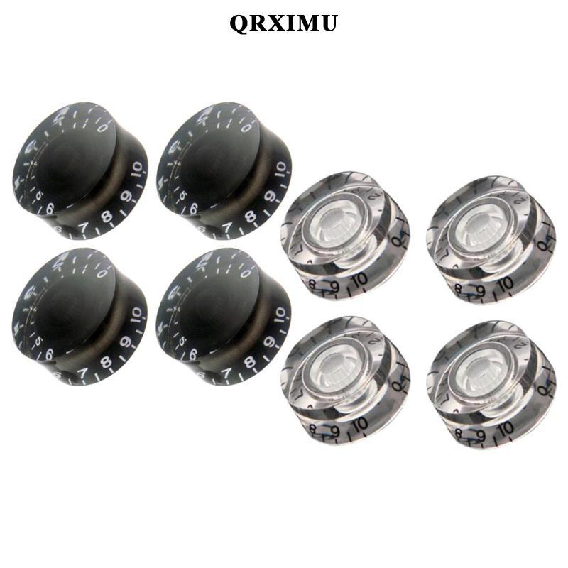 Sharprepublic 4 ชิ้นกีตาร์ Tone & Volume Knob สําหรับ Bass Les Paul กีตาร์ไฟฟ้า Accesories