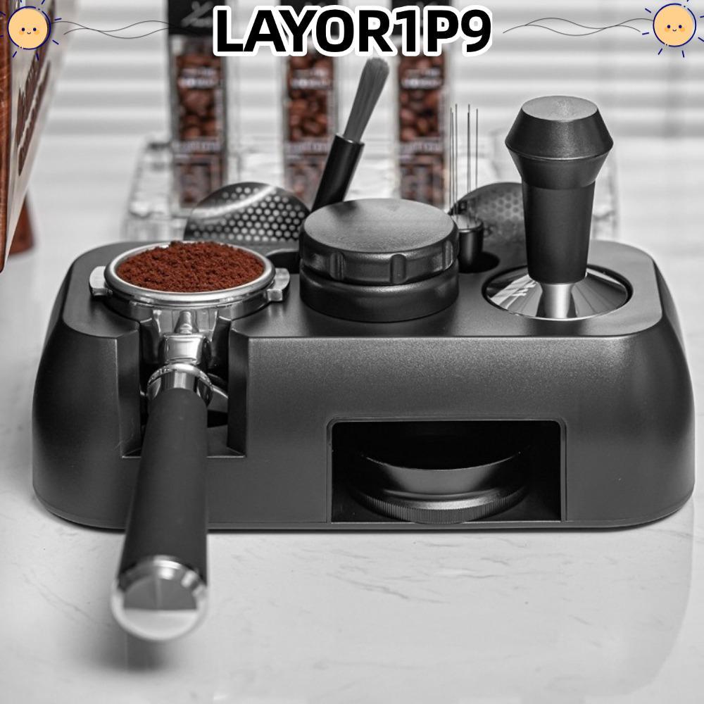 LAYOR1P9 กด Tampering ผู้ถือ, Universal Multifunctional Espresso กาแฟ Tamper Station, ทนทานลื่น 51-5