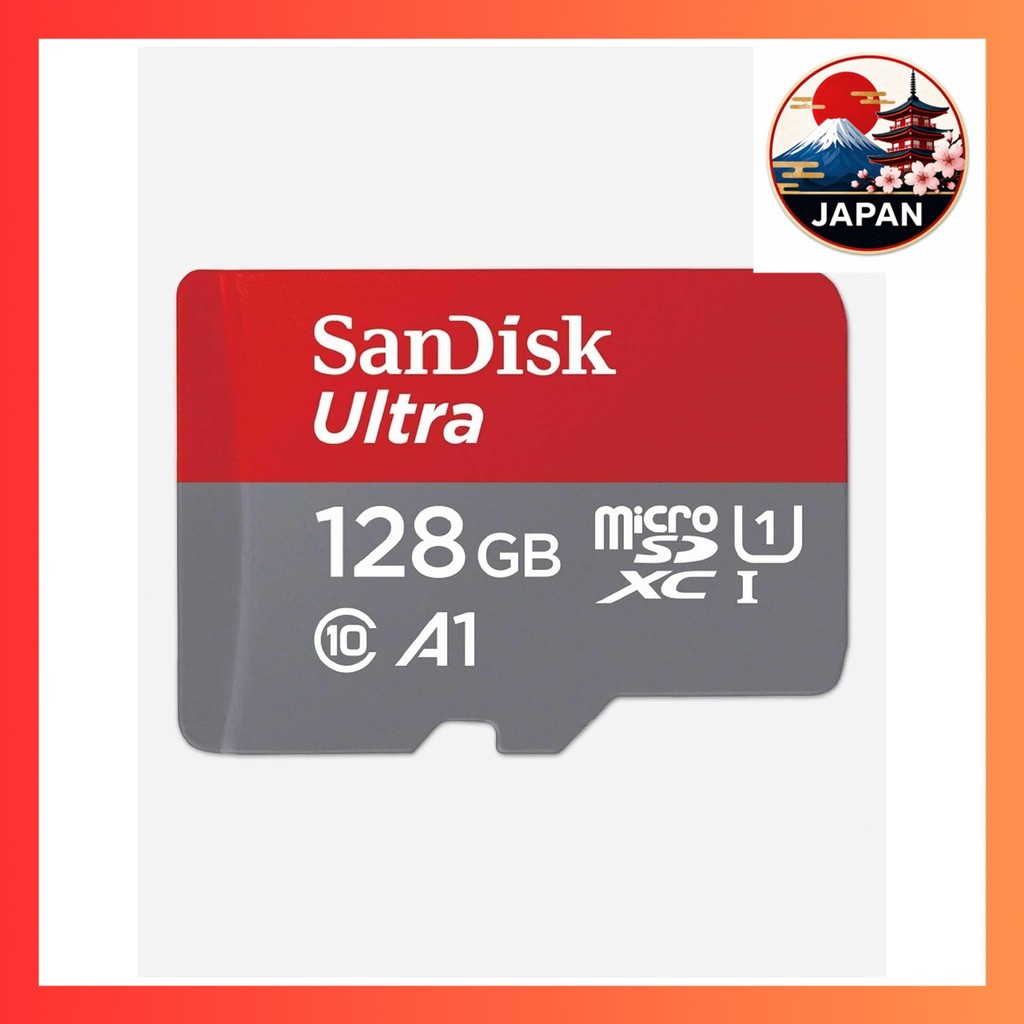 [Directly from Japan]SanDisk microSD card Ultra SDSQUAB-128G-GH3MA (Simple design packaging)【Prime J