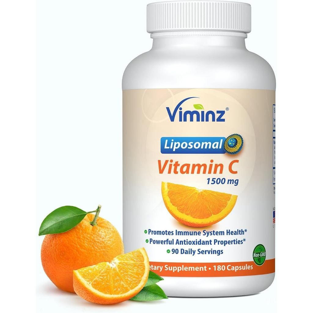 Liposomal Vitamin C 1500mg – 180 แคปซูล – Made in USA – รองรับภูมิคุ้มกันและคอลลาเจนดูดซึมสูง – สูตร