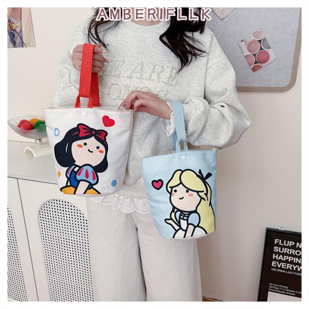 AMBER1FLLK Tote Bag, Canvas Multi Color Handbag, Leisure Hand-held Large Capacity Small Commuting Ba