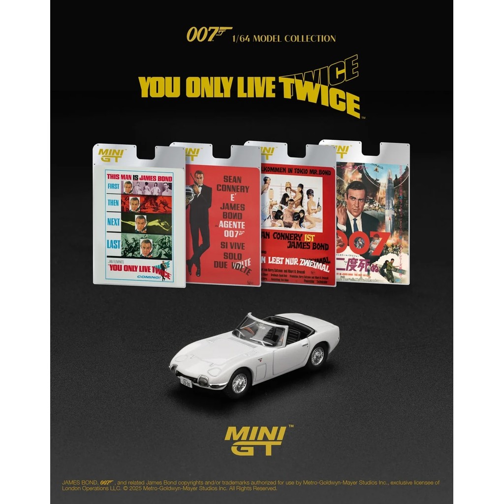 MINI GT No.915 Toyota 2000GT Roadster “You Only Live Twice” Blister packaging MGT00915-007E