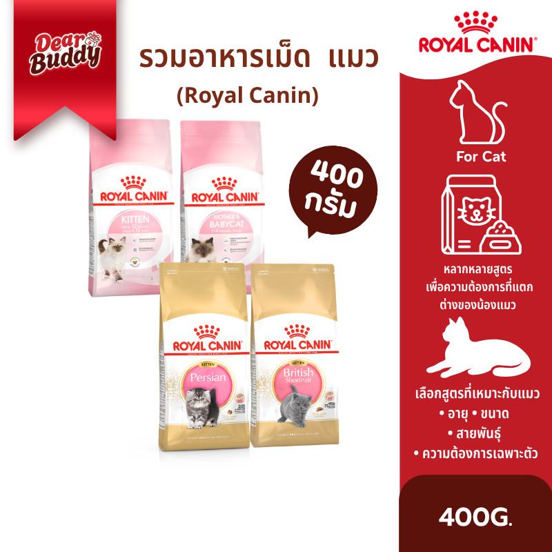 [ 400กรัม ] Royal Canin อาหารเม็ดสำหรับแมว โรยัล คานิน