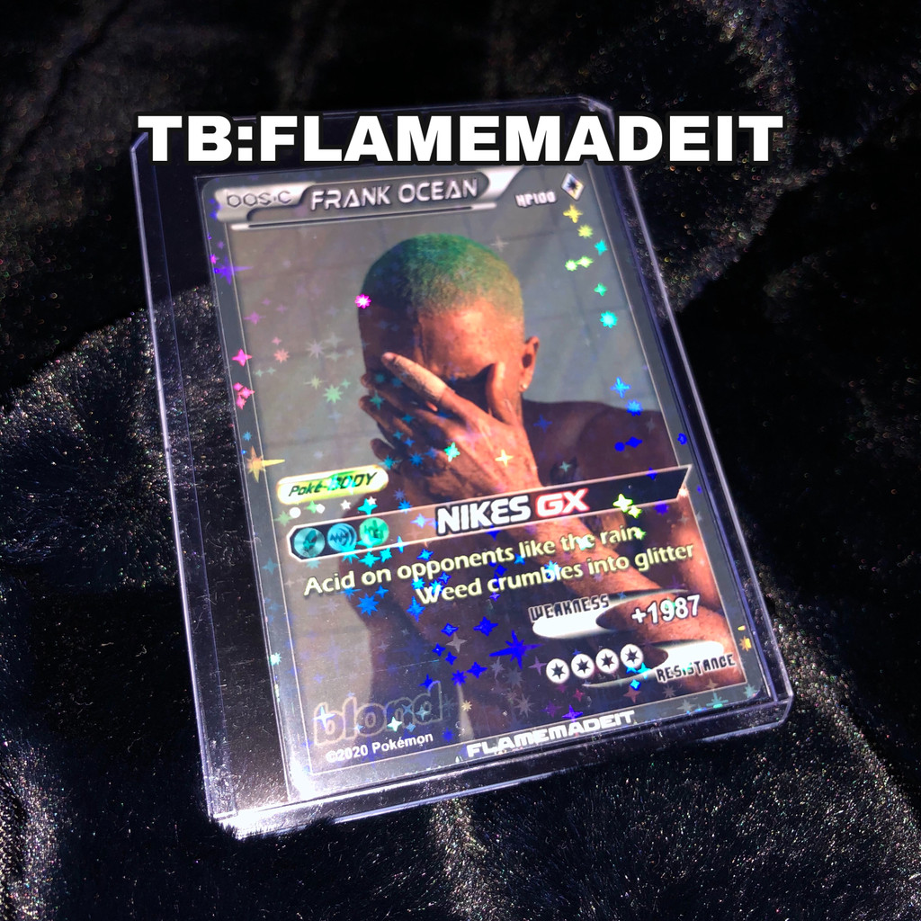 FLAMEMADEIT Homemade Frank Ocean Frank Ocean Merchandise Pokémon Pokémon Flash Card