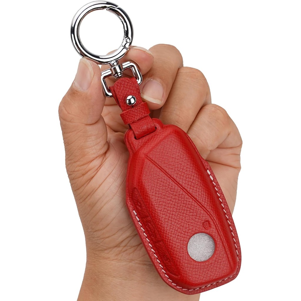 ฝาครอบหนัง Fob เข้ากันได้กับ BMW 2023-2024 5/7 Series 740i 760i X1 X5 X6 X7 XM iX3 i5 i7 Smart Remot