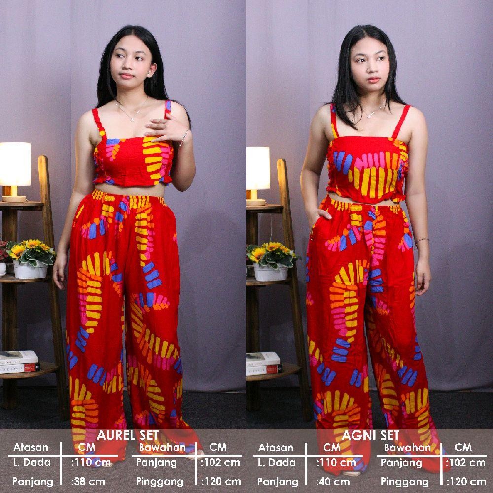 Tirta Kencana AUREL & AGNI DNA Oneset Crop & Semi Crop Top Viral Rayon Premium Beachwear