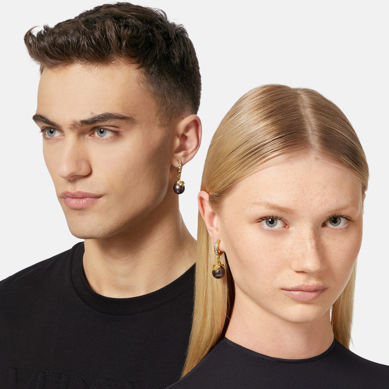 ต่างหูแบบหนีบมุก Versace Medusa สำหรับของขวัญคริสต์มาส