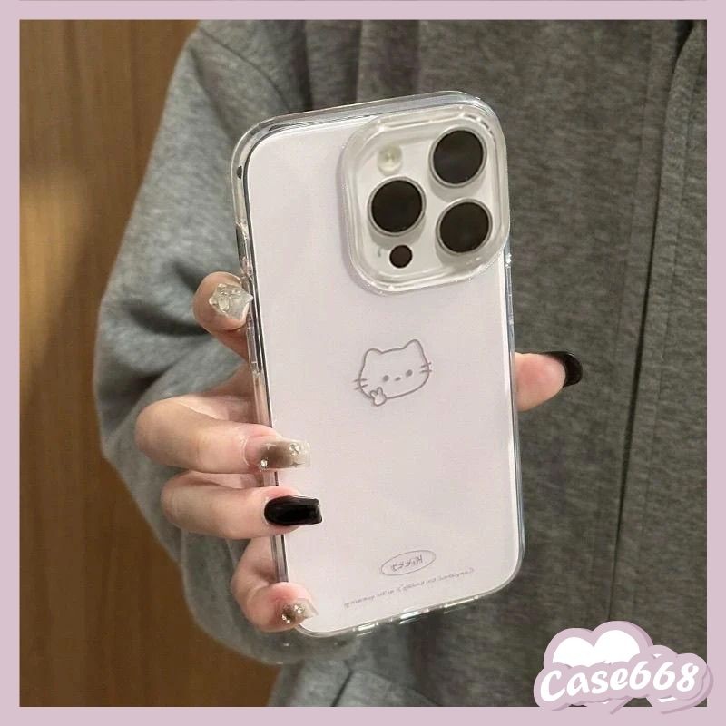 เคสไอโฟน 16 11 สำหรับ IPhone 16 13 15 11 12 14 Pro Max 16 8 7 15 14 Plus 16 15 12 13 14 Pro ปกลูกสุนัขแมวน่ารักคู่ - รูปที่ 4