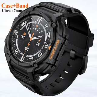 เคส + สายรัดสําหรับ Samsung Galaxy Watch Ultra 2025 47 มม.สายคล้องคอซิลิโคนสําหรับ Galaxy 7 Ultra Band Correa
