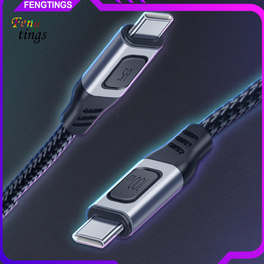 [Ft] 20v Fast Charger สายไฟ 5a Usb-c Charger 100w Pd3.0 Fast Charging สาย USB C ถึง C สําหรับแล็ปท็อ