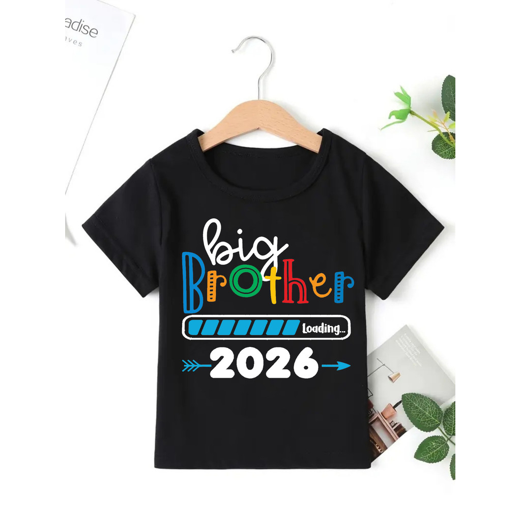 Cool BIG Brother โหลด 2026 Big Brother art Family Matching พิมพ์เสื้อยืดชาย kawaii เสื้อผ้าเด็กตลกฤด