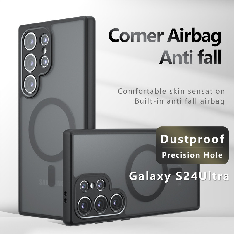 สําหรับ Samsung Galaxy S26 S25 Edge S24 S23 FE S22 Ultra Plus A07 A17 A06 A14 A15 A16 A24 A25 A26 A34 A35 A36 A54 A55 5G เคสโทรศัพท์ Matte ไร้สายชาร์จกรณี