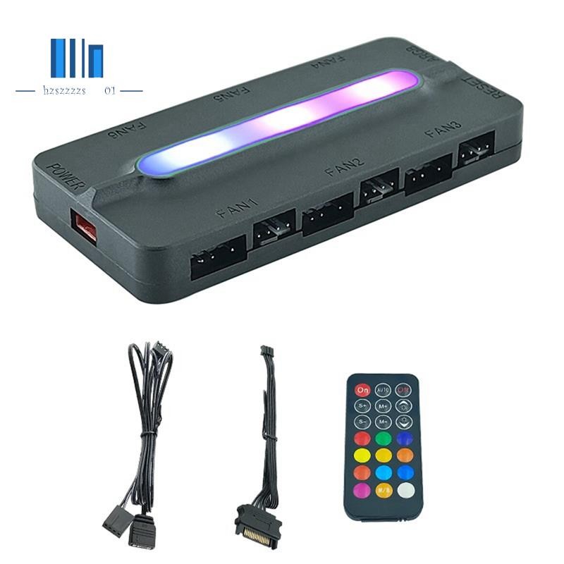 ARGB Controller 5V/3Pin ARGB 4Pin พัดลม PWM HUB PWM ARGB พัดลม Hub ARGB Hub Splitter สําหรับคอมพิวเต