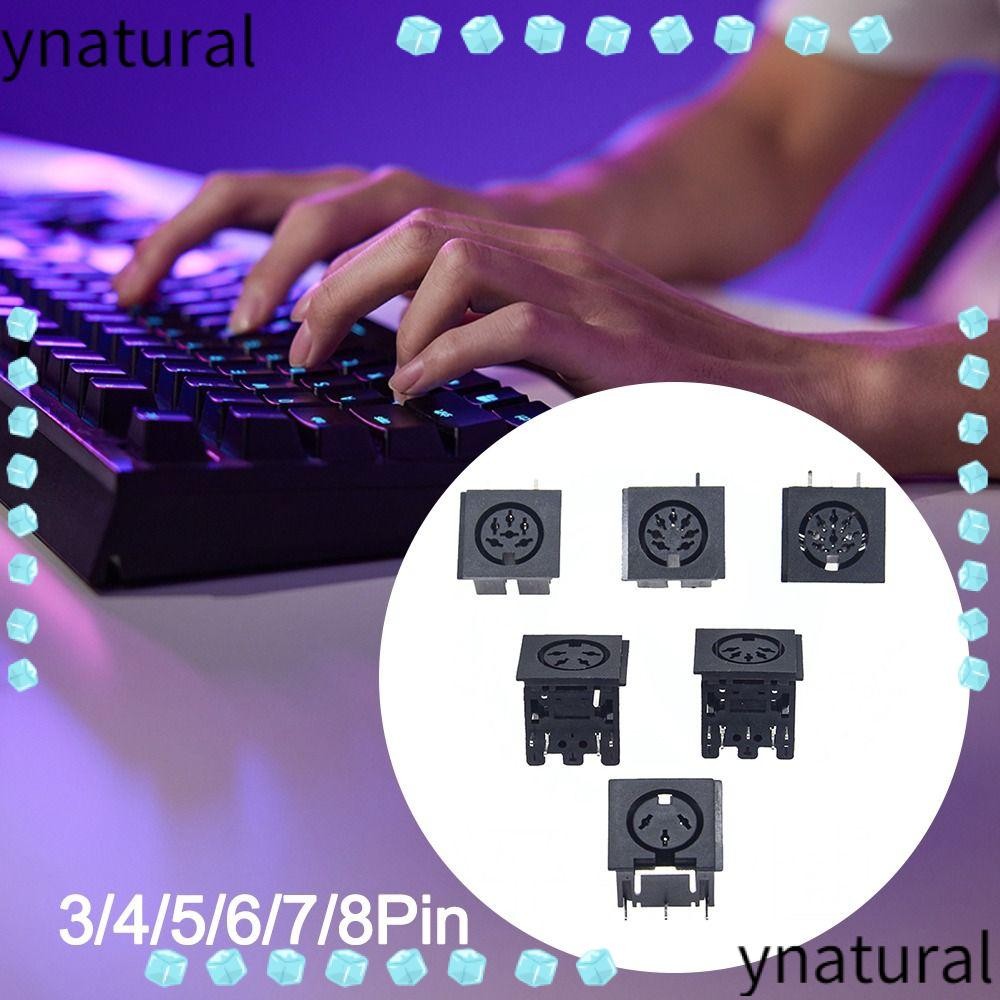 ANTURAL DIN ขั้วต่อซ็อกเก็ตหญิง, 4 P/5 P/6 P/7 P/8 P PCB แผง Mount 3 4 5 6 7 8 Pin DIN Mini Jack, S 