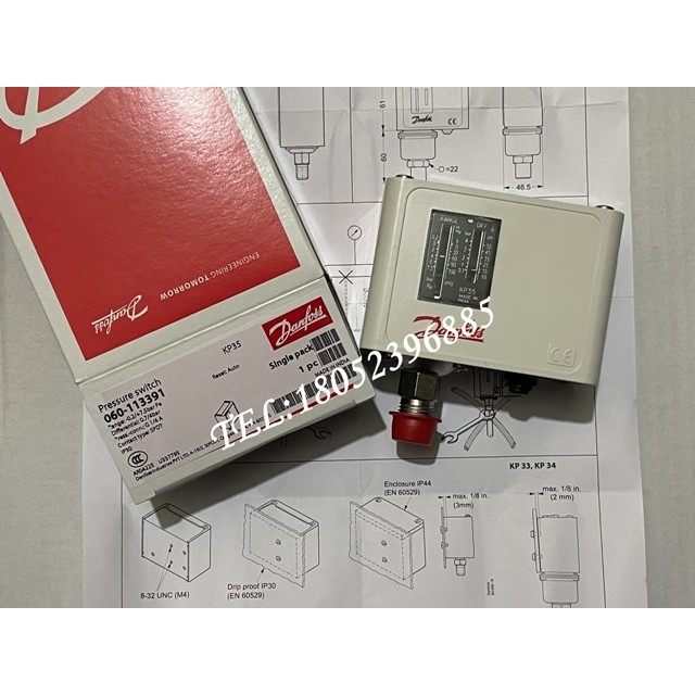 สวิตช์แรงดัน Denvers KP35 060-113391 Danfoss Pressure Controller สินค้าของแท้นําเข้าดั้งเดิม