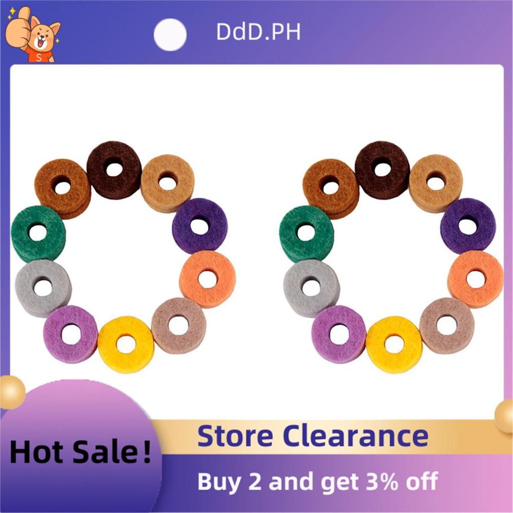 20 ชิ้น Cymbal Stand Felt เครื่องซักผ้า Pad เปลี่ยนรอบนุ่มสําหรับกลองชุด Cymbals (สีสุ่ม)