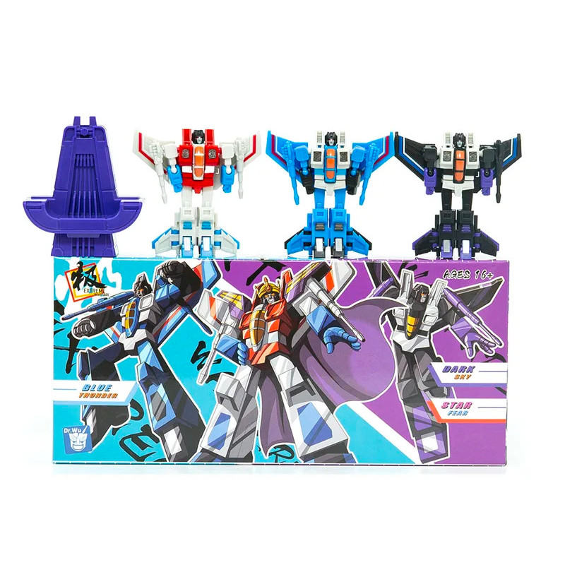 ใหม่ Transformation หุ่นยนต์ของเล่น Dr Wu Customs DW-E09 E12 E15 Starscream Thundercracker Skywarp D