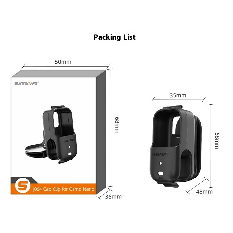 Sunnylife เหมาะสําหรับ DJI OSMO NANO Brim Clip บุคคลแรกยิง Nano Camera Cap Head Mount Bracket - รูปที่ 7