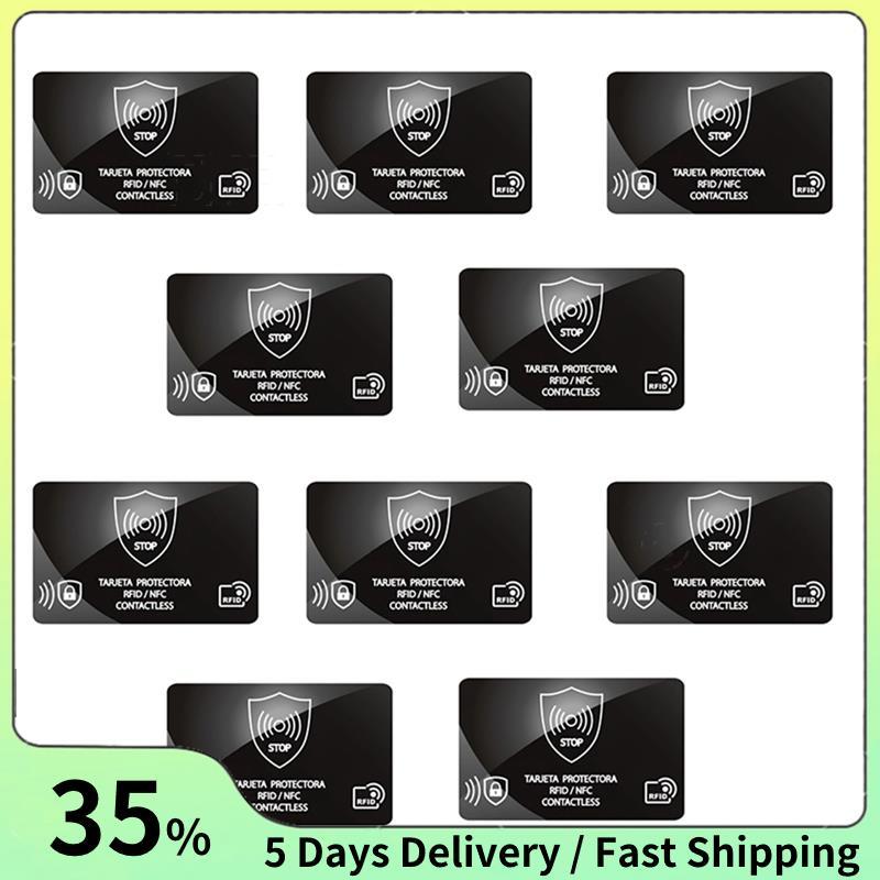 Anti-Theft RFID Blocking Card Holder 10 ชิ้น Shield Case IC Bank Card Protection Secure Wallet Block
