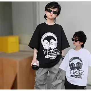 Yout-children เสื้อเด็ก ของเด็ก เสื้อคอกลม cotton ลายพิมพ์ทันสมัย 'Music headphones' สบายและนุ่ม ระบายอากาศดี