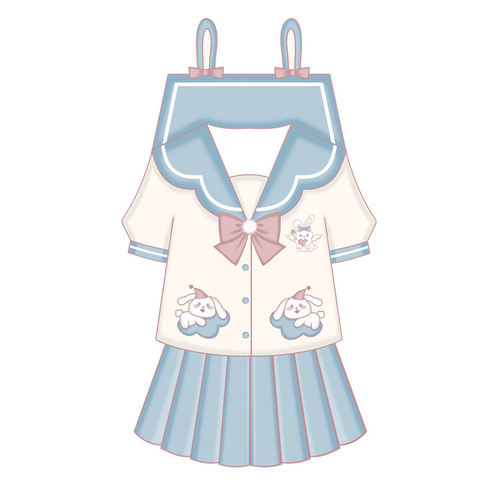 ชุดกะลาสีอนุบาล Yunyun Rabbit แขนยาว ของแท้น่ารัก