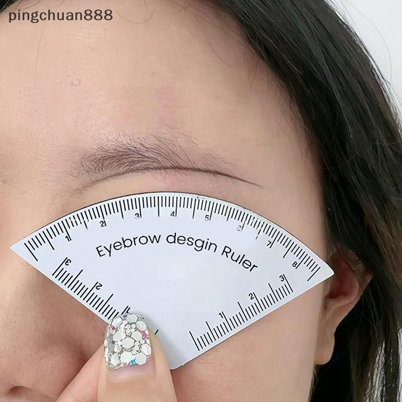 Pingchuan888 Fast Drawing Eyebrow Design ไม้บรรทัด Microblading ping เครื่องมือแต่งหน้าถาวรวาดคู่มือ