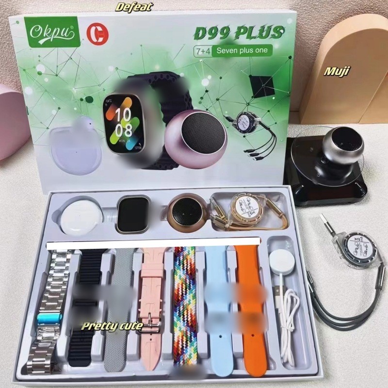 D99 Plus Smart Watch 10 in 1 Set Bluetooth Call Smart Watch ชุดชุดหูฟังบลูทูธ สต็อกพร้อม⭐⭐1021  2.5 