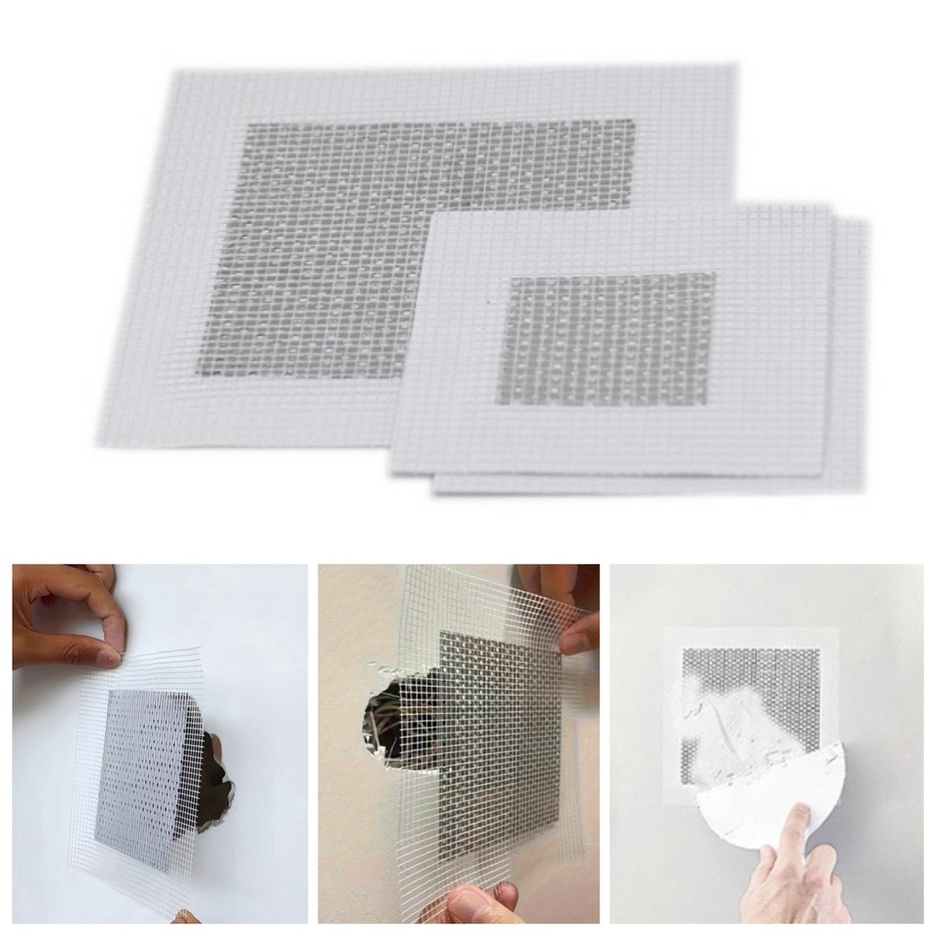 Wall patch แผ่นซ่อมผนัง แผ่นซ่อมฝ้า แผ่นอุดผนัง ตาข่าย อลูมิเนียม แปะ ซ่อม ปิดรู อุปกรณ์ช่าง ปรับปรุงบ้าน ราคา ถูกที่สุด ดีลบีเคเค รูปภาพหลัก