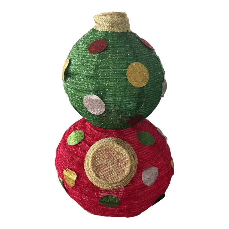 Let* คริสต์มาสตกแต่ง Lighted Sphere Weatherproof ผ้า LED เครื่องประดับสําหรับ Garden Yard Holiday Pa