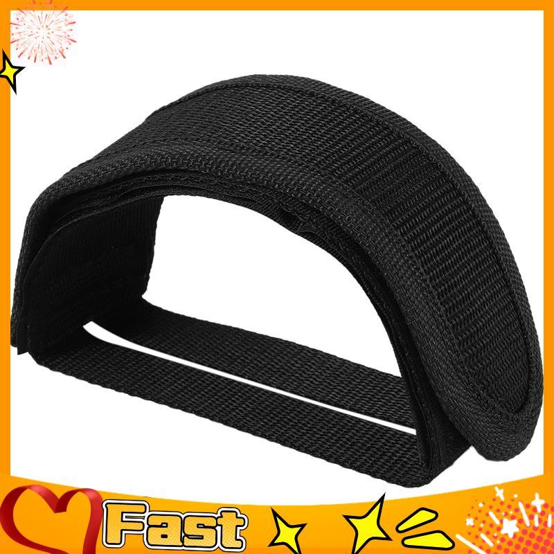 Fixed Gear Fixie BMX จักรยานจักรยาน Anti-slip สายรัดกาวคู่เหยียบคลิปเข็มขัดสีดํา
