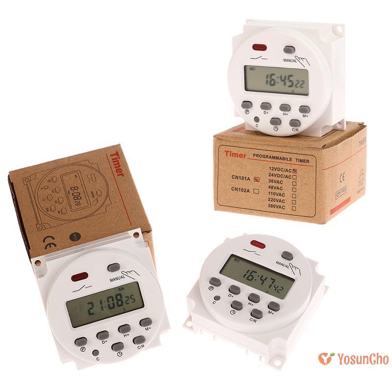 YosunChoker] 1 PC 12V 24V 110V 220V CN101A Digital LCD Power Timer โปรแกรมรีเลย์ CN101 Timer Power T
