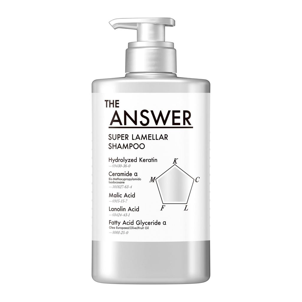 The Answer Super Lamer Shampoo Pump 400ml Bergamot & Daphne Scent Hair Care 5 Essential Ingredients