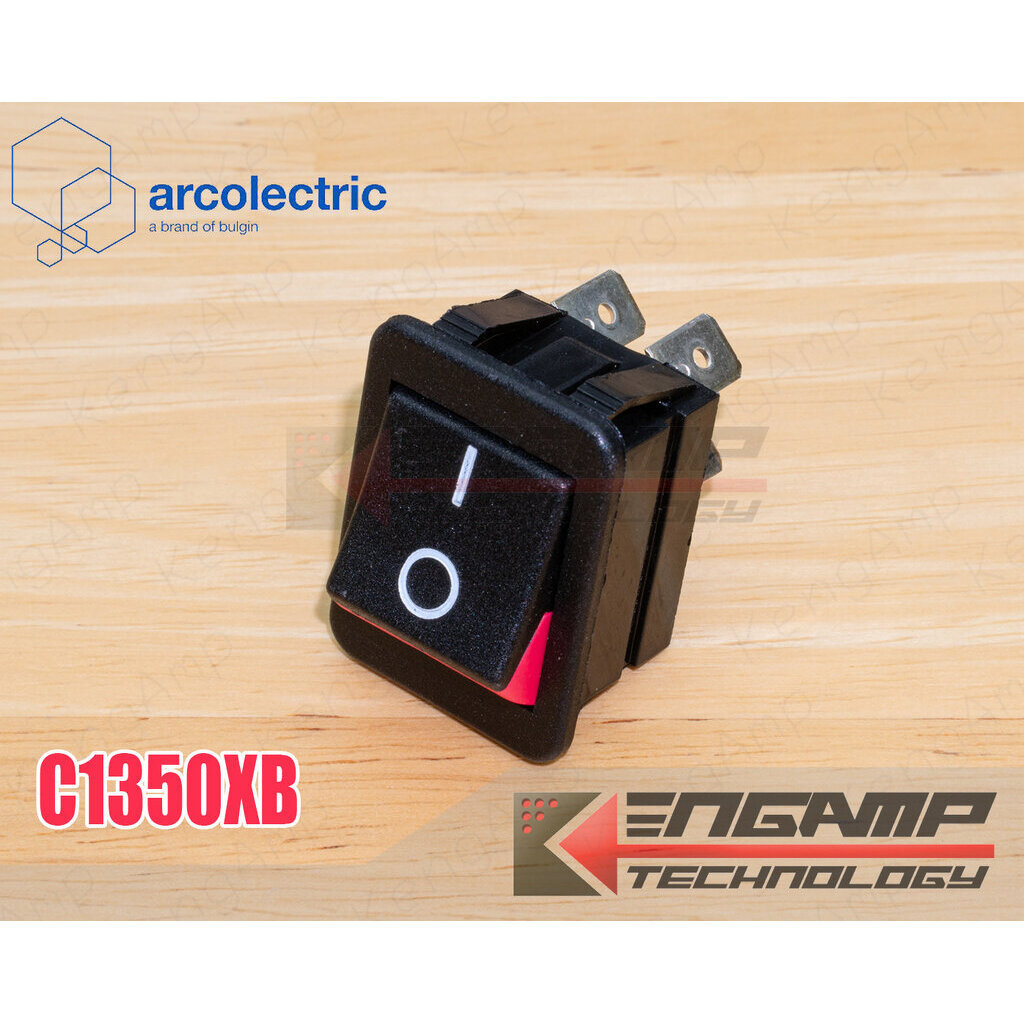 (1ตัว) [SW] สวิตซ์เพาเวอร์แอมป์ Wartech NPE ARCOLECTRIC ENGLAND C1350XB 16(8)A 250Vac