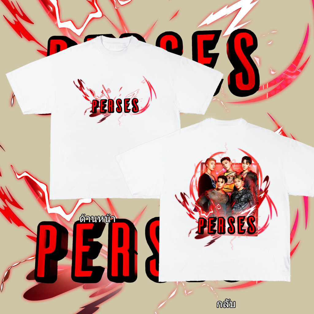 NEW เสื้อยืด Perses T-pop แขนสั้นพิมพ์เสื้อยืดผ้าฝ้ายคอกลมด้านบนผู้หญิง printed t-shirt