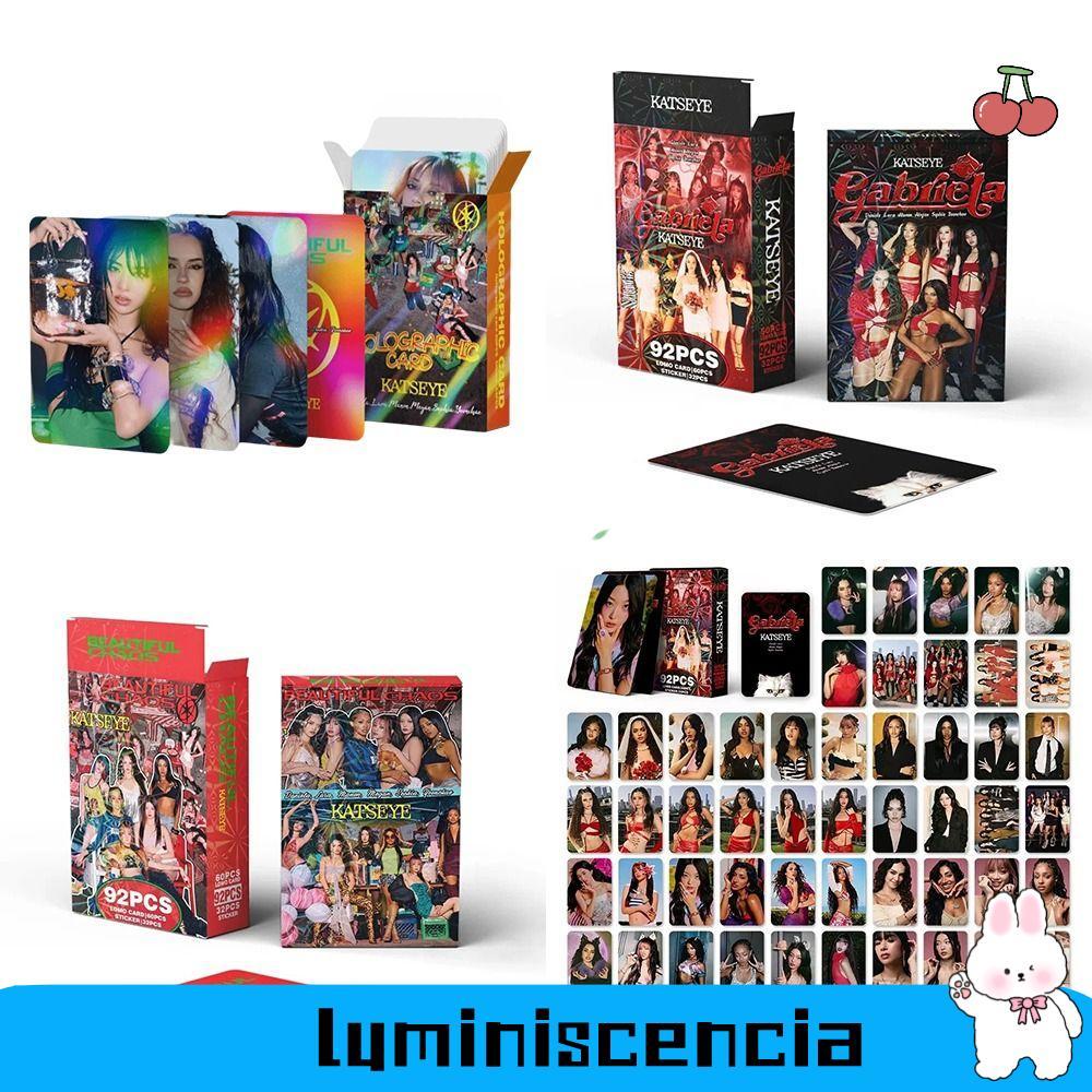 LUMINESCENCIA 92/124 ชิ้น KATSEYE การ์ดรูปถ่าย Lomo, BEAUTIFULCHAOS LARA DANA KATSEYE อัลบั้มการ์ด L