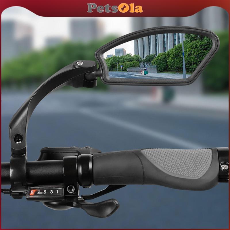 [เล็กกระทัดรัด] กระจกจักรยานมือจับติดกระจกมองหลังจักรยานหมุนได้สําหรับขี่รถจักรยานยนต์