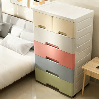 ลิ้นชักใส่เสื้อผ้า ลิ้นชักใส่ของ 7/6/5/4ชั้น ตู้ลิ้นชัก มีล้…