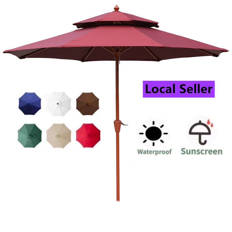 Sabai Shop 159 EHOME Φ2.7M ดับเบิ้ลท็อป ร่มกันแดดสนามใหญ่ ในสวน กลางแจ้ง ตลาดนัด ขายของ สระว่ายน้ำ แ