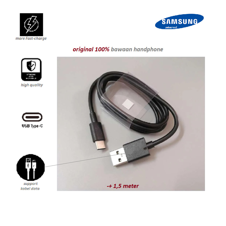 ของแท้ 100% (สีดํา) สายชาร์จ Usb type C samsung A90 5G (SM-A908B / SM-A908N / SM-A9080)