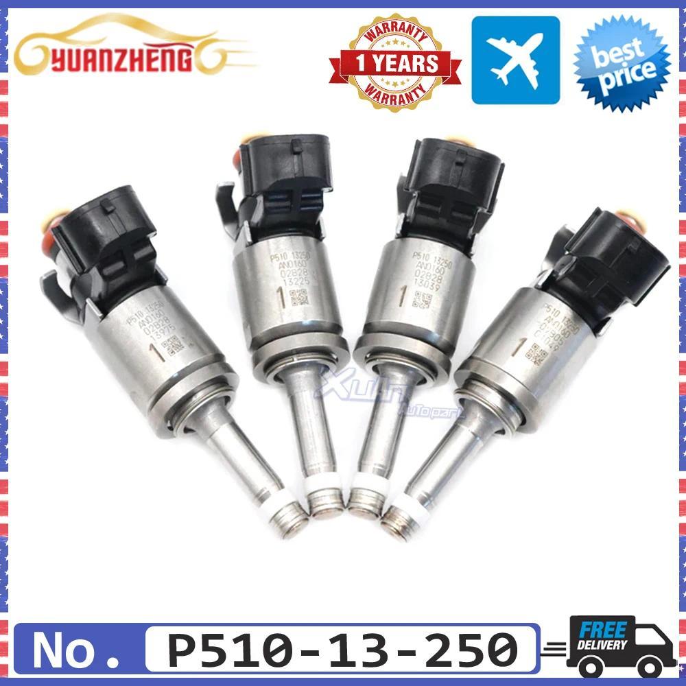 4pcs P510-13-250 ใหม่หัวฉีดน้ํามันเชื้อเพลิงหัวฉีดสําหรับ Mazda 2 1.5L 2WD 2016 3 MX-5 CX-3 P510-13-