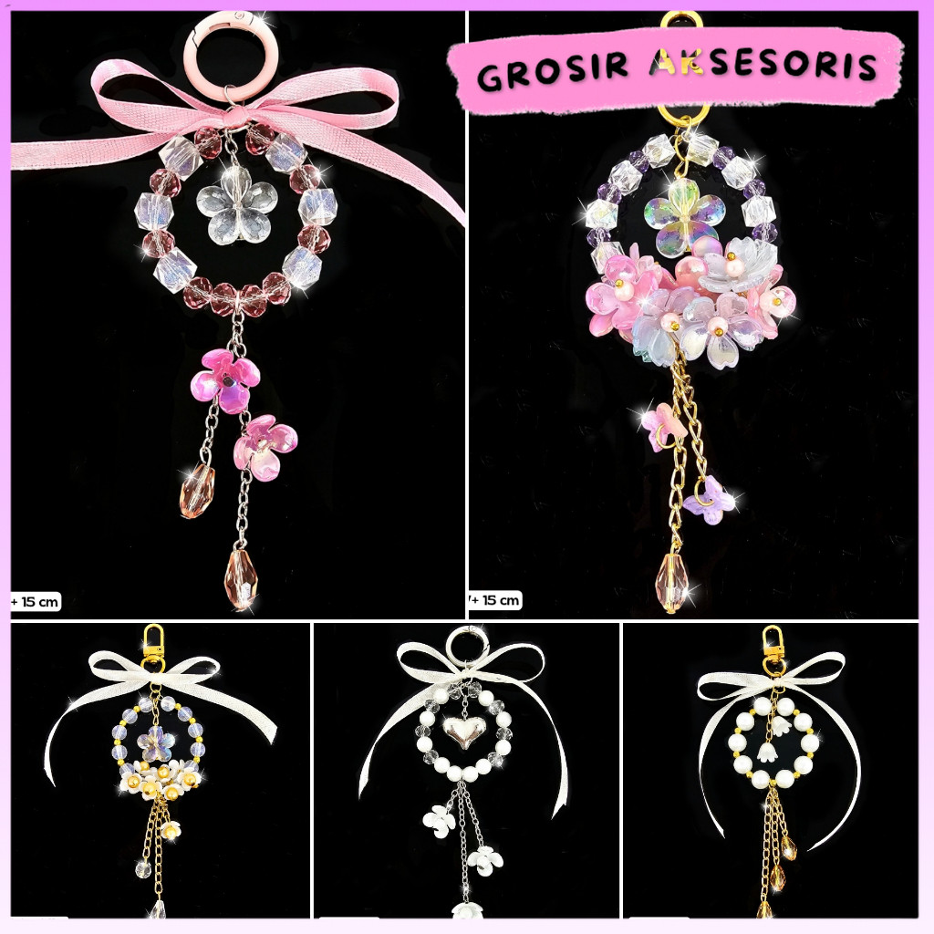 GANTUNGAN Bag Charm พวงกุญแจริบบิ้น Coquette - GK001