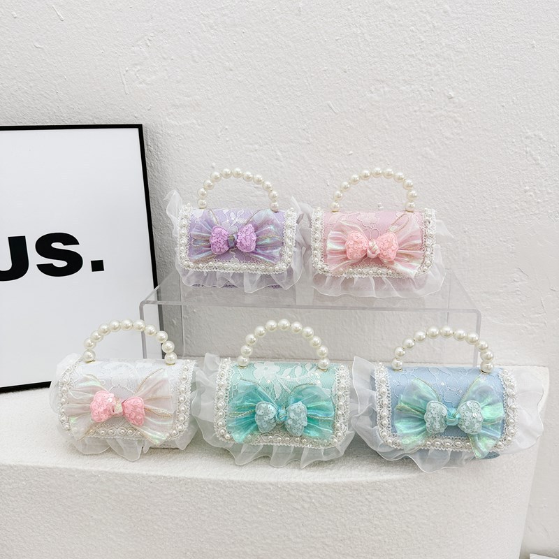 Fashionable Princess Shoulder Bag Chic Chanel-Style Bowknot Boys and Girls Messenger Bag New Chain M