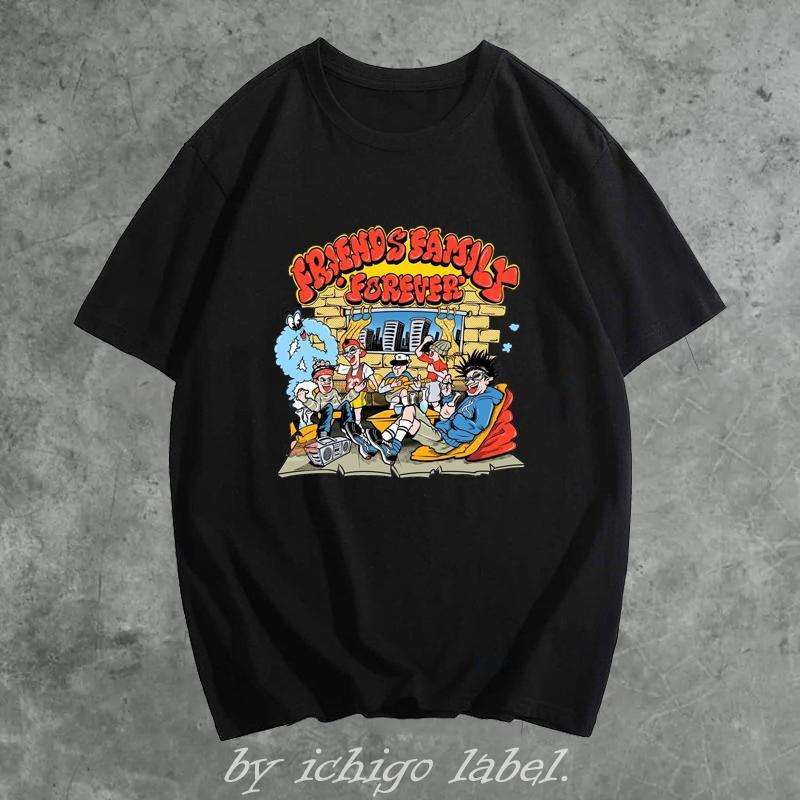 เสื้อยืดลายการ์ตูนสีดำ | เสื้อยืดลาย 'BONG - BONG' สุดเก๋