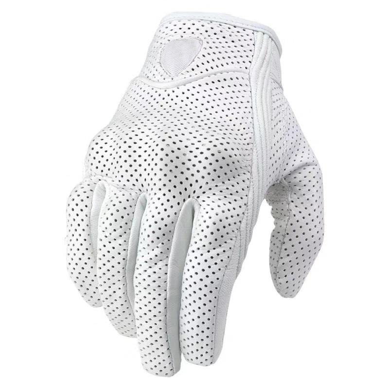White sheepskin gloves, motorcycle racing off-road gloves, DUCATI motorcycle riding anti-fall gloves