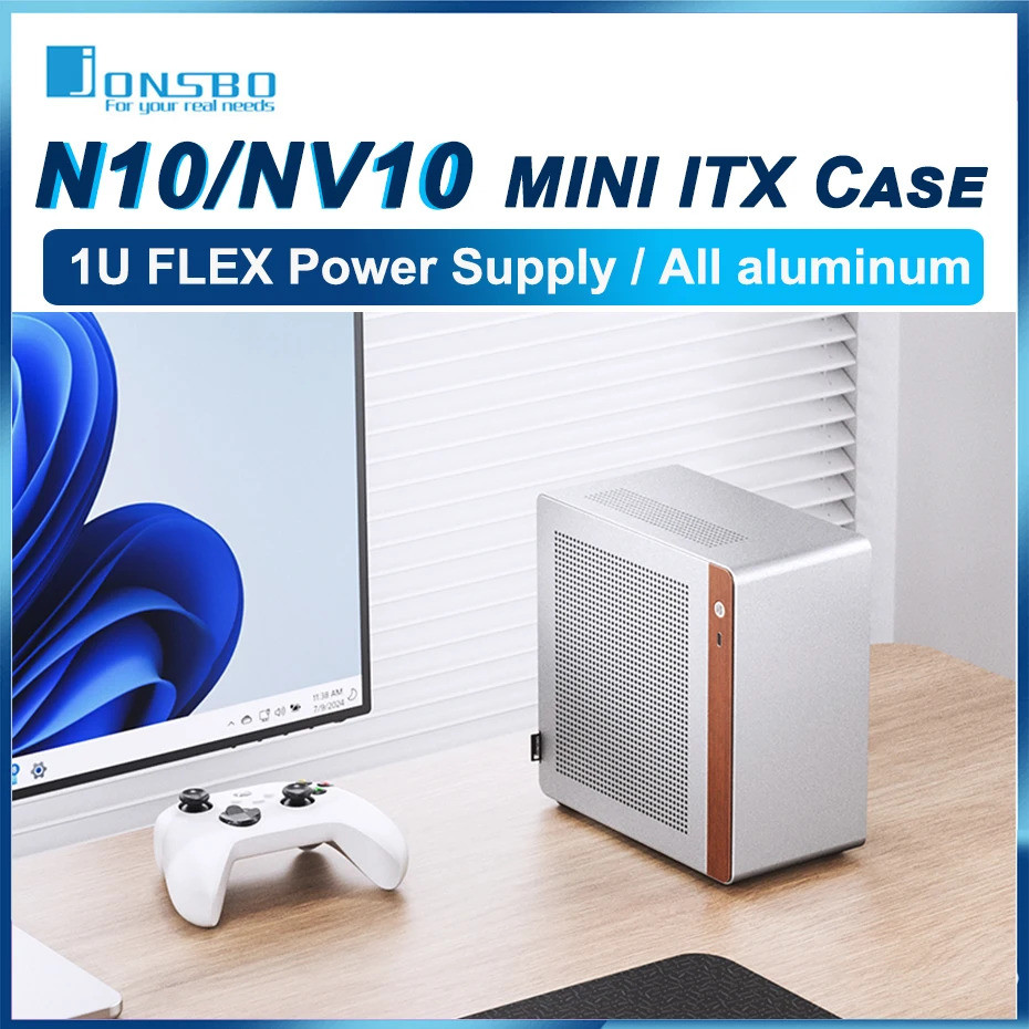 N10/nv10 Itx Mini Case อลูมิเนียม 1u Flex Power Supply เดสก์ท็อปคอมพิวเตอร์สํานักงานแชสซี