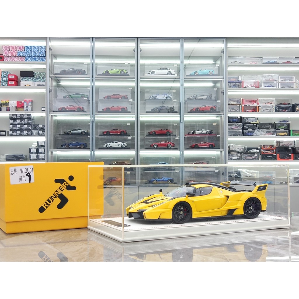 R RUNNER 1/18 Ferrari Enzo MIG-UI โมเดลรถ Ferrari Enzo สีเหลือง