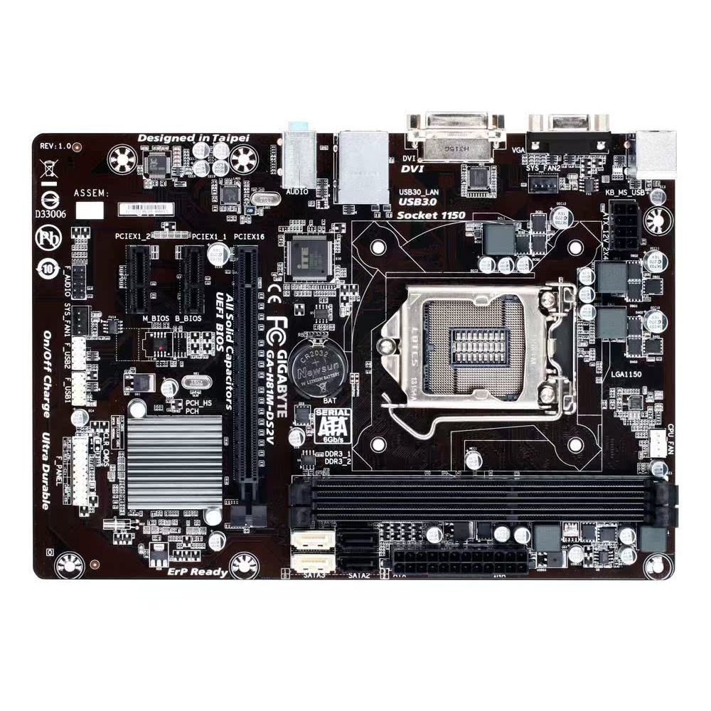 สินค้าคงคลังใหม่ Gigabyte/GA-H81M-DS2V/D2 เมนบอร์ดแบบบูรณาการ 1150 Pin H81 เมนบอร์ด
